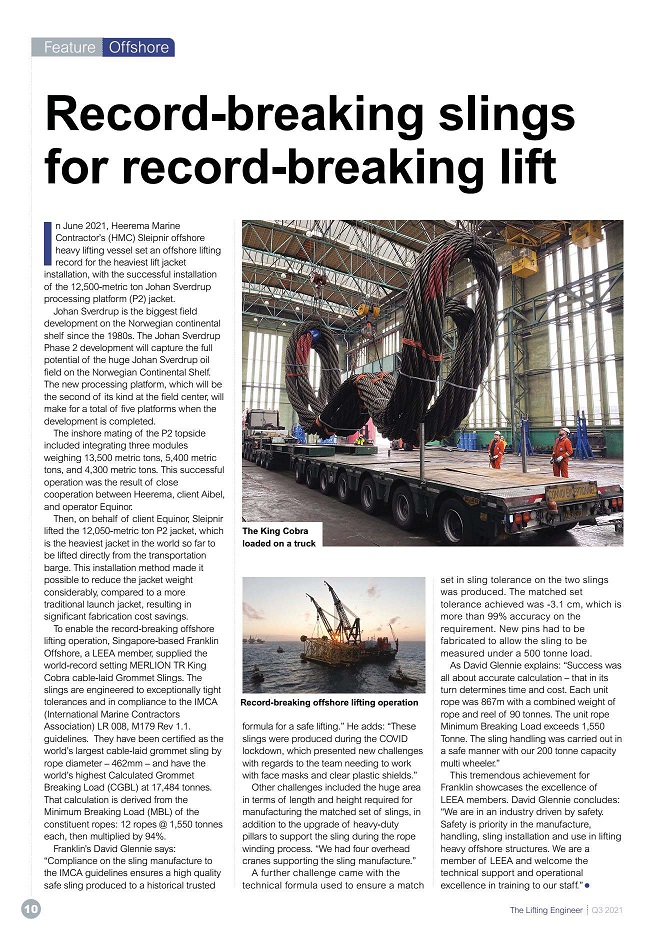 Franklin LEEA article