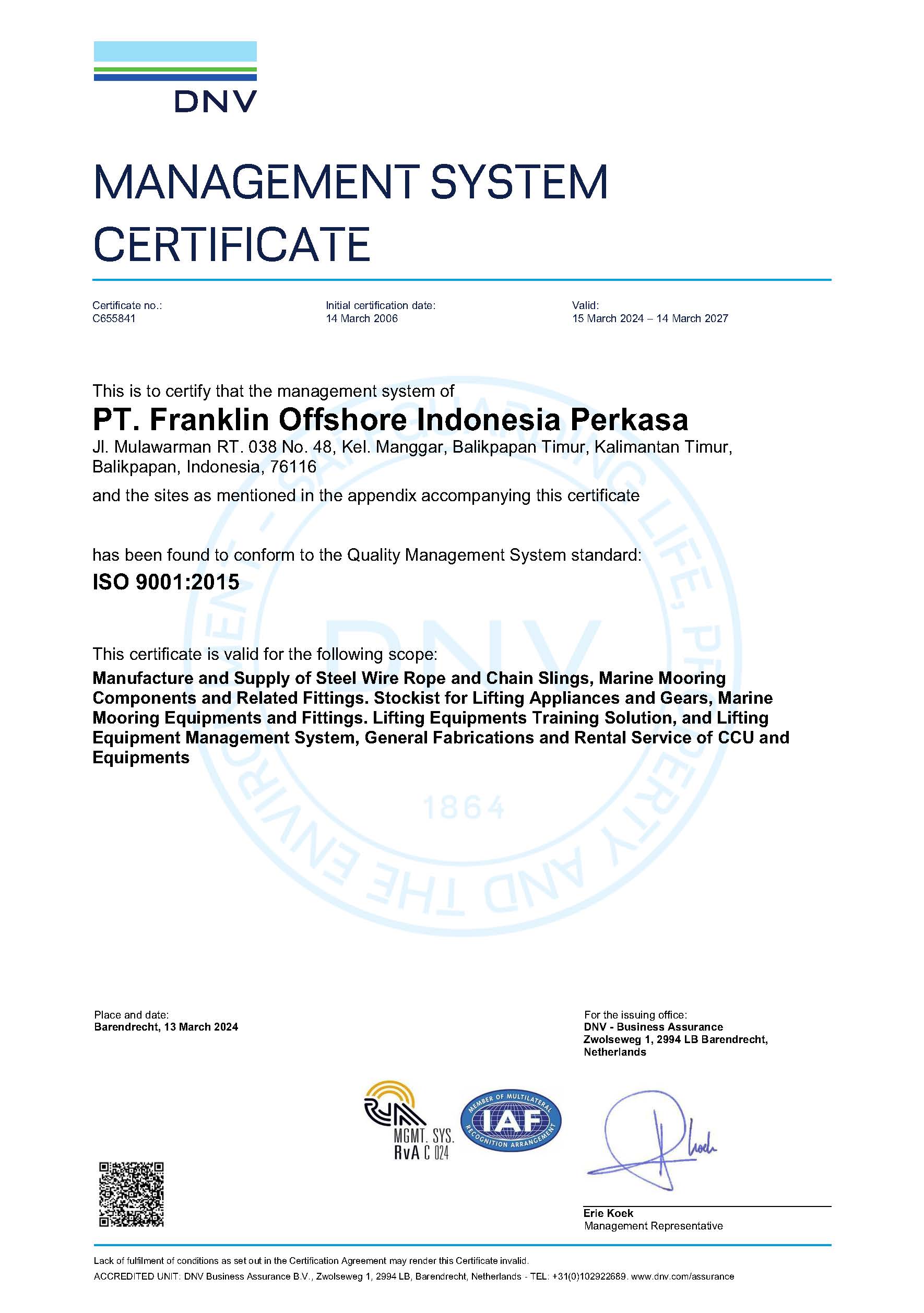 ISO 9001:2015 Quality Management System